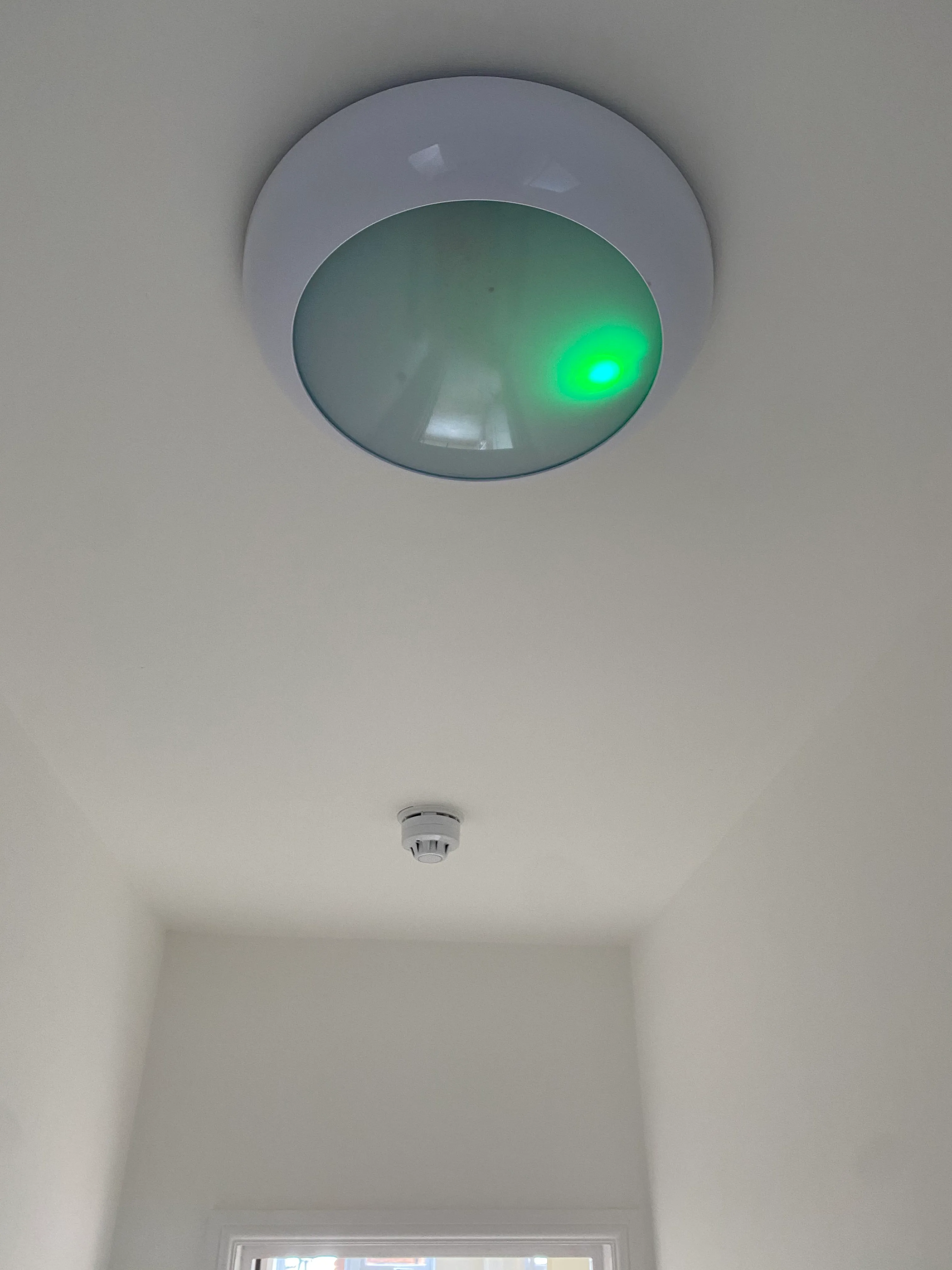 Finished HMO fire alarm installation detail